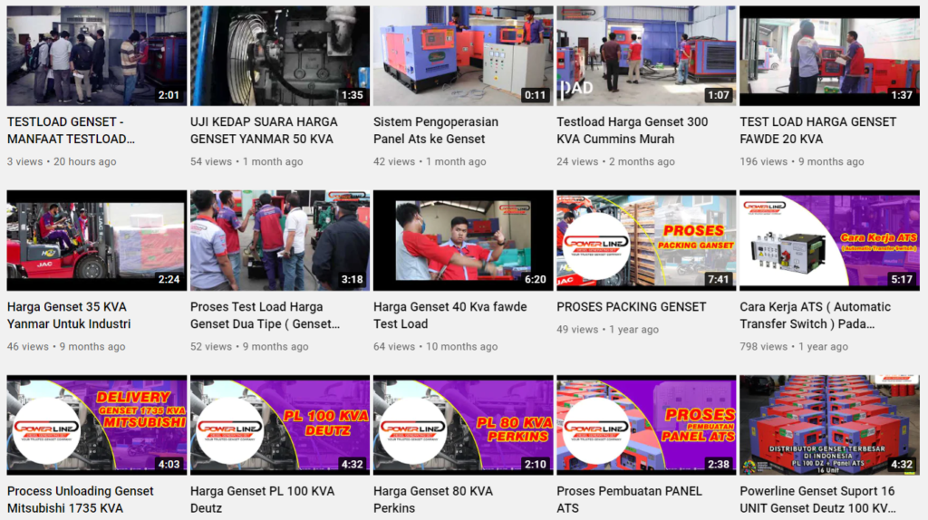 Youtube powerline genset